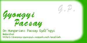 gyongyi pacsay business card